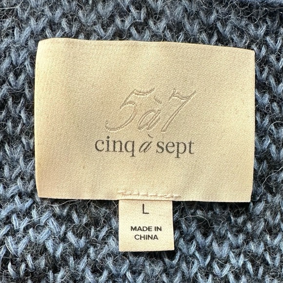 Cinq à Sept Paris Rhinestone Applique Wool Animal Patterned Sweater - Picture 2 of 9